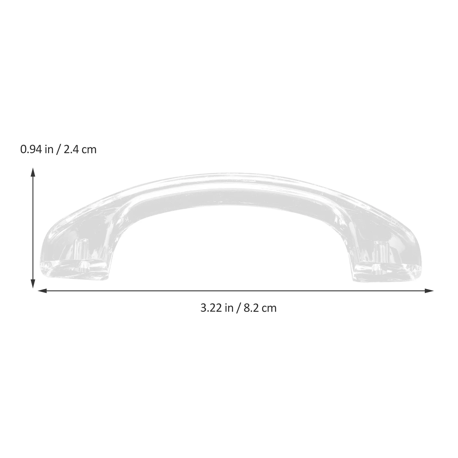 

8Pcs Acrylic Arc Door Handles Durable Drawer Pulls Exterior Wardrobe Knobs Classic Furniture Pulls Arc Door Handles