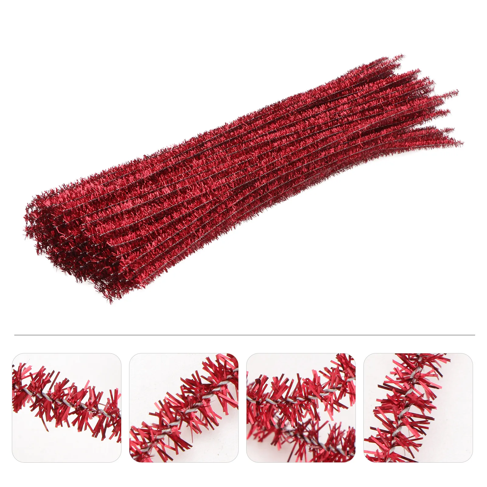 

100pcs Glitter Metallic DIY Craft Material Kids Toys Party Favors Chenille Handmade Rod Creative Gifts Stem Pipe