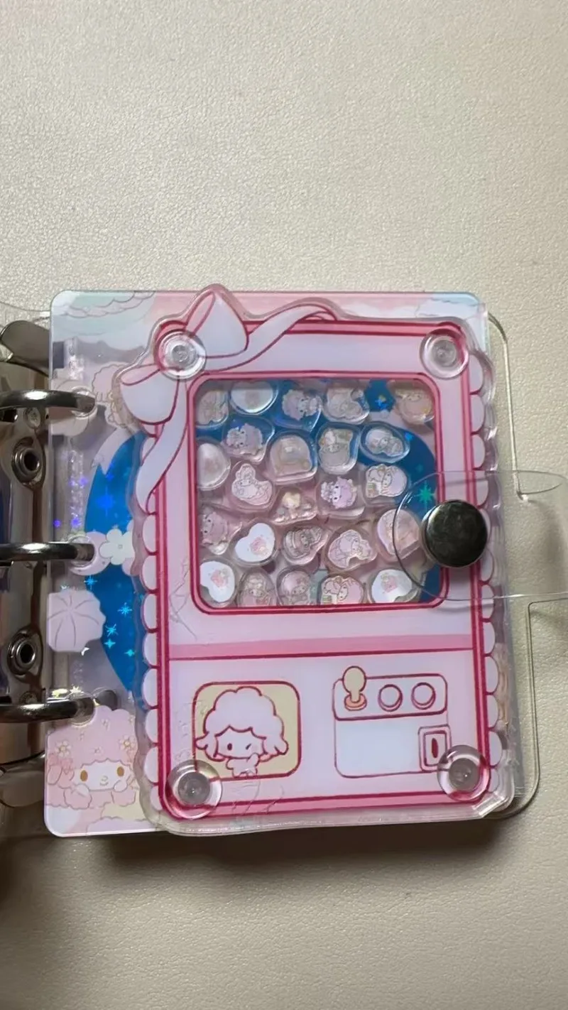 كتاب بطاقات AcrylicA8، رسوم متحركة كرتونية، مجموعة ألعاب تخزين أوراق فضفاضة ثنائية الأبعاد، بطاقة بنك الصور، هدية عيد HelloKitty