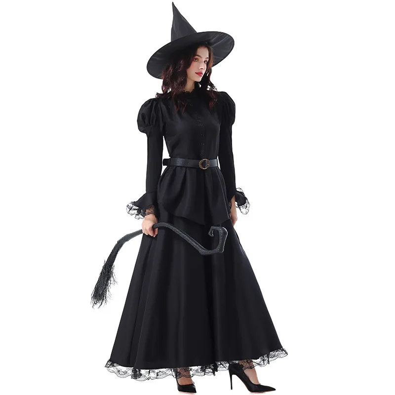 Bla Witch Long Dr Magic Cosplay k Witch Performance per adulti Costume di scena Abbigliamento etnico tradizionale da donna Hanfu