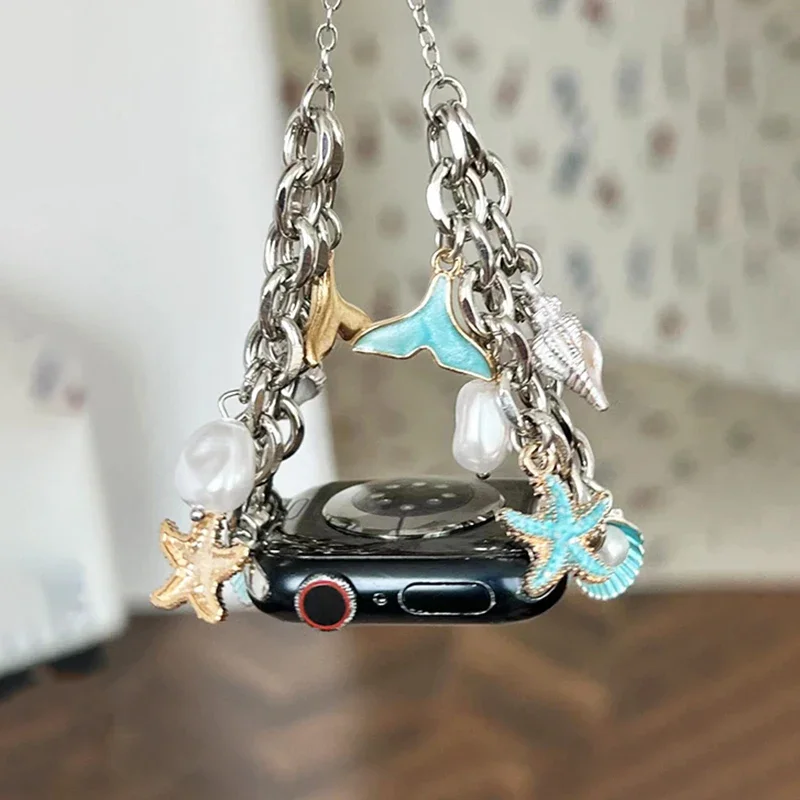 Ремешок для часов для Apple Watch, пляжный браслет для IWatch Series 9 8 7 SE 6 5 4 Ultra 2, 44 мм 45 мм 42 мм 49 40 38