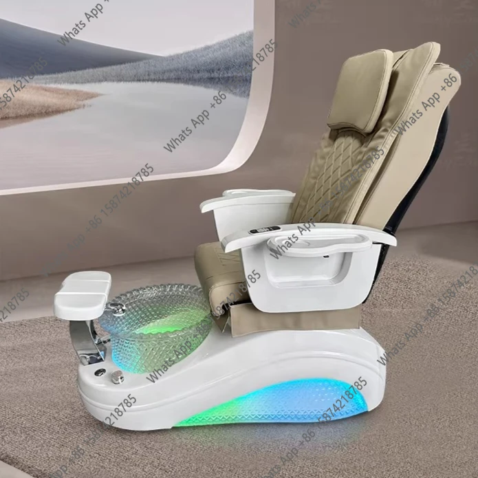 Nail Sofa Foot Chair Texture Embroidery Multifunctional Semi-reclining Electric Washing Foot Backrest Pedicure Chair