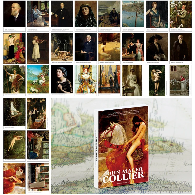 

30 шт. John Maler Collier картина маслом набор открыток-классическая британская коллекция произведений искусства поздравительные открытки украшения подарки