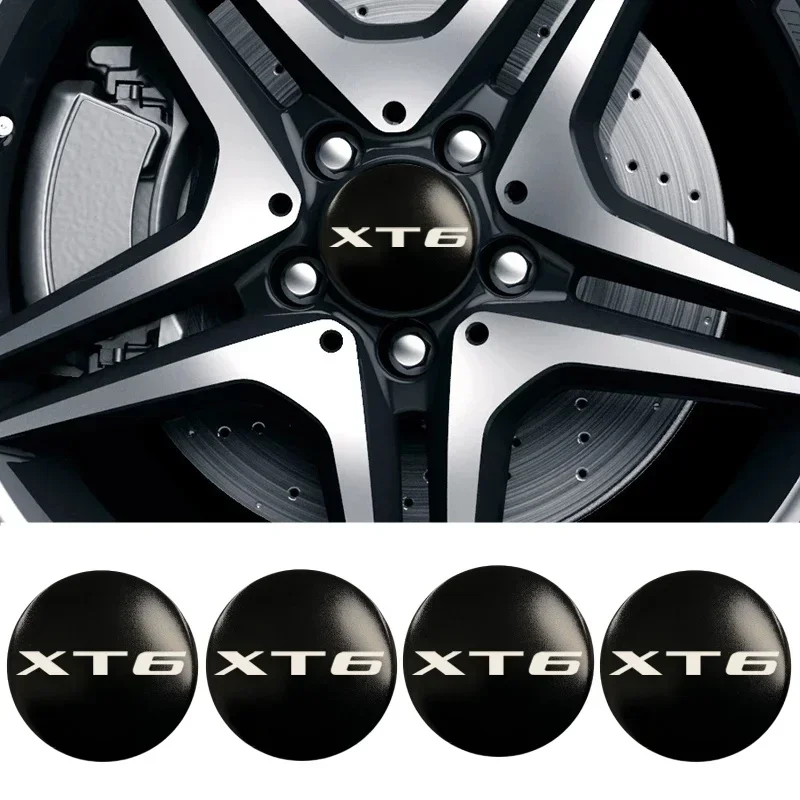 4pcs 56/60/65mm Car Wheel Center Stickers for Cadillac XT6 Logo ATS SRX ESCALADE CTS SLR XLR XTS  CT4 CT5 CT6 XT4  STS BLS XT5