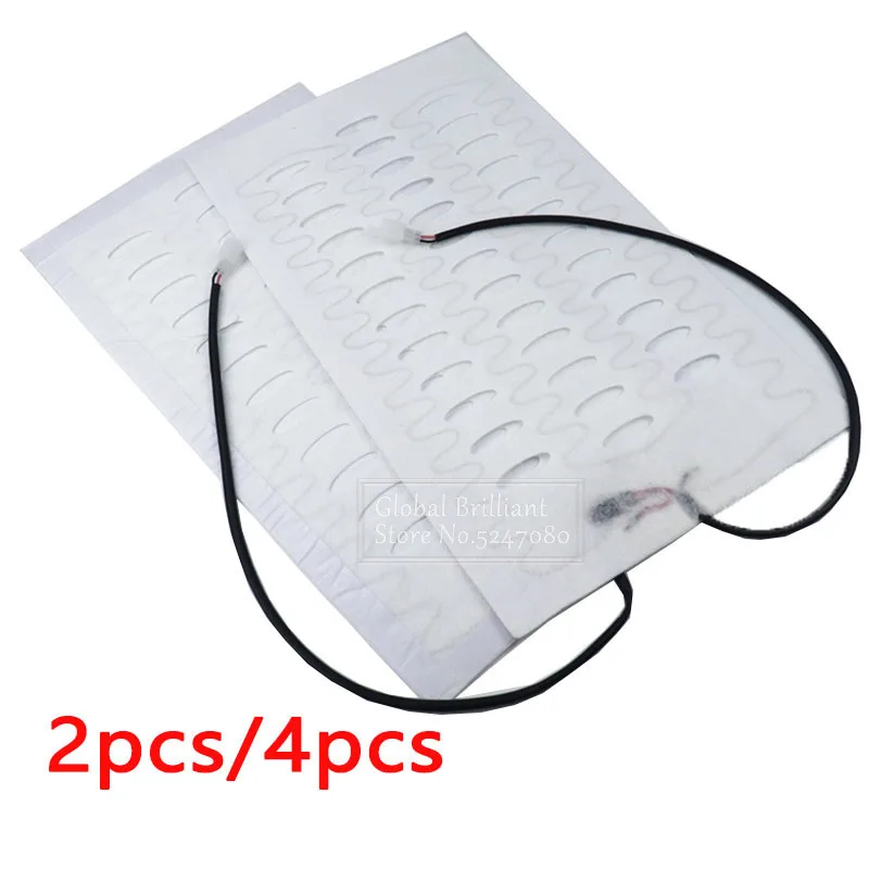 2x/4x 12V Universal Car Heated Seat Covers Pad Alloy Wire Kit Heated Auto Winter Warmer Heater Mat 48x27cm