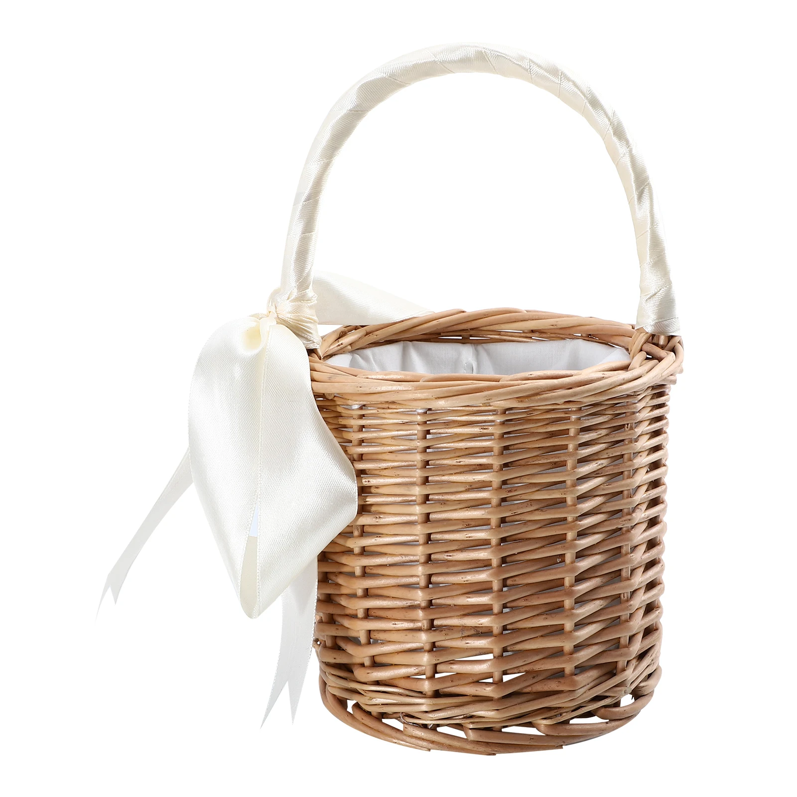

Handwoven Wicker Basket Red Storage Container Durable Materials Picnic Home Office Handmade Reusable Beautiful