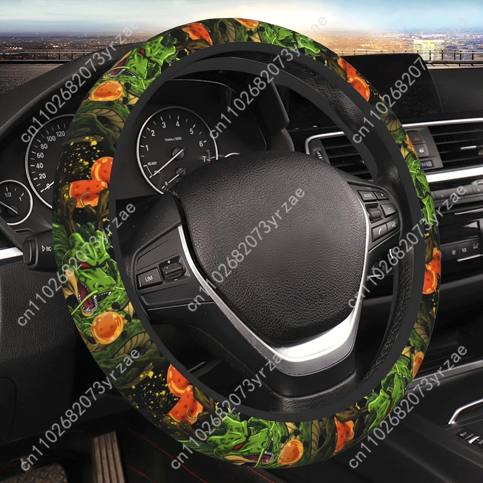 

Cartoon Dragon Car Steering Wheel Cover Universal Type Environmental Friendly Comfortablenon-slip Breathable Steering Wheel Wrap