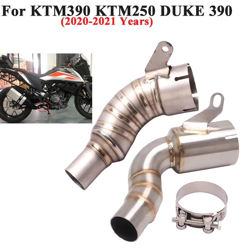 For KTM390 DUKE 250 390 Adventure 2020 2021 Motorcycle Exhaust Escape Titanium Alloy Mid Link Pipe Connection Original Muffler