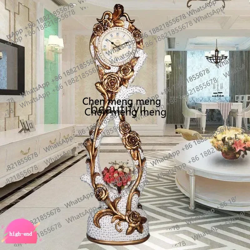 C Fashion ntique the Grandfather Clock Living Room European Style Quartz Clock Chinese Luxury Large Pendulum Clock Floor  AB