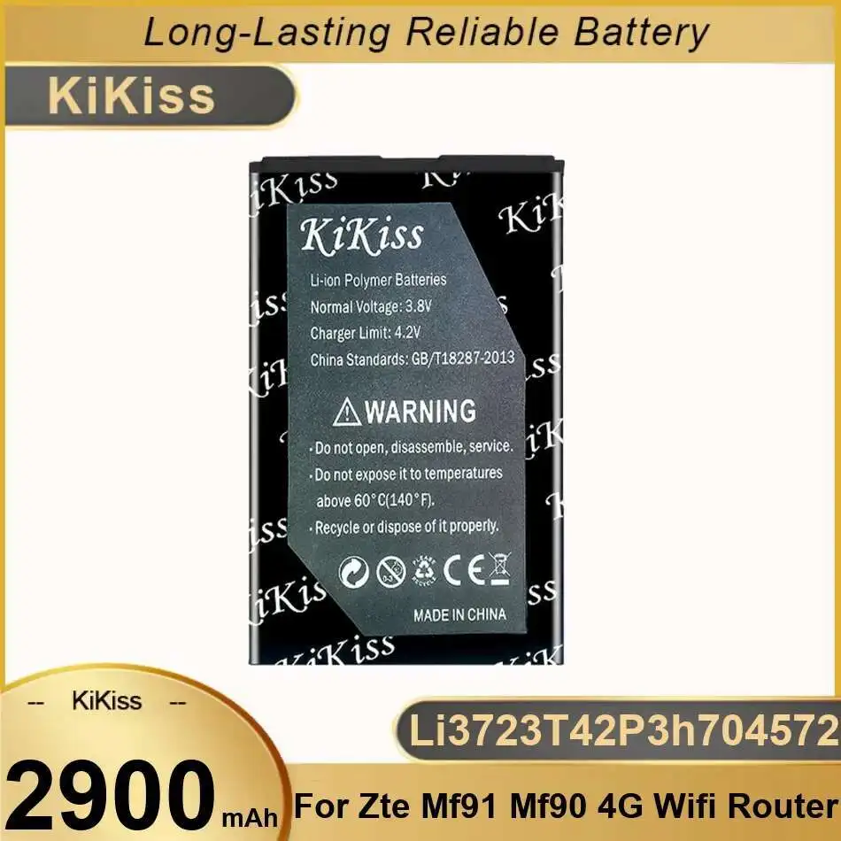 

Долговечная батарея для Wi-Fi-маршрутизатора для Zte MF91 MF90 4G Wi-Fi-маршрутизатора 2900 мАч Li3723T42P3h704572
