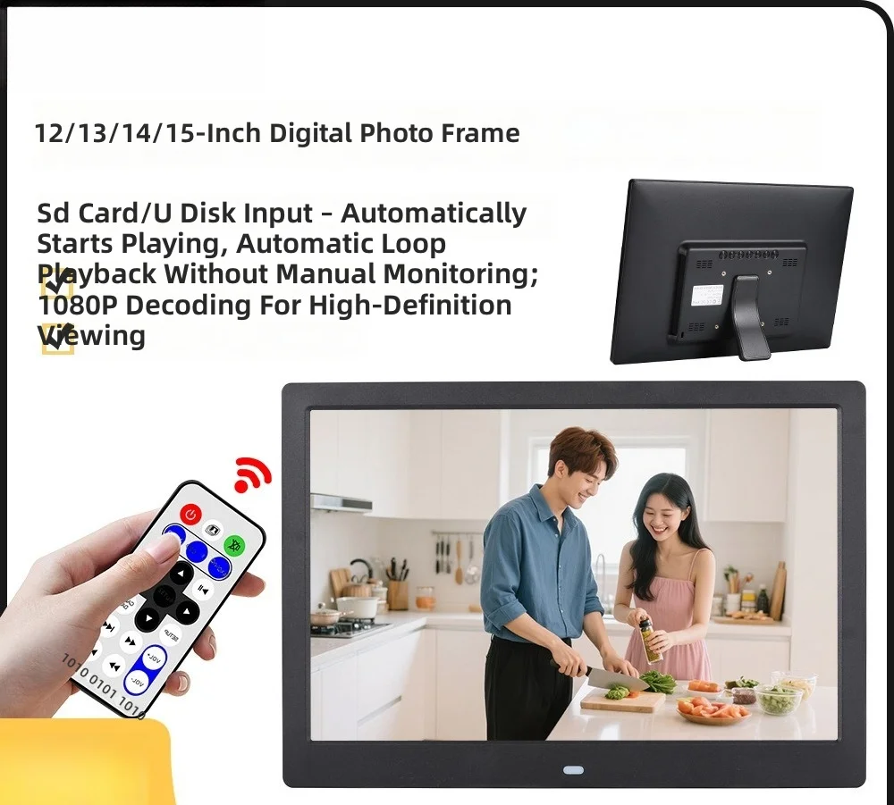 12 13 14 15 inch digital photo frame table picture movie calendar music advertising machine LED desktop