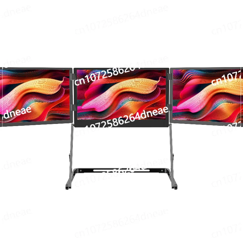 

Three-screen portable monitor One-line connection Three-screen