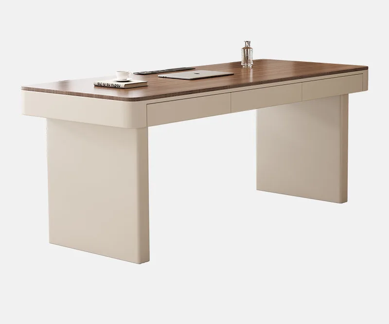

Lightweight luxury walnut color desk simple modern family wood luxury CEO desk