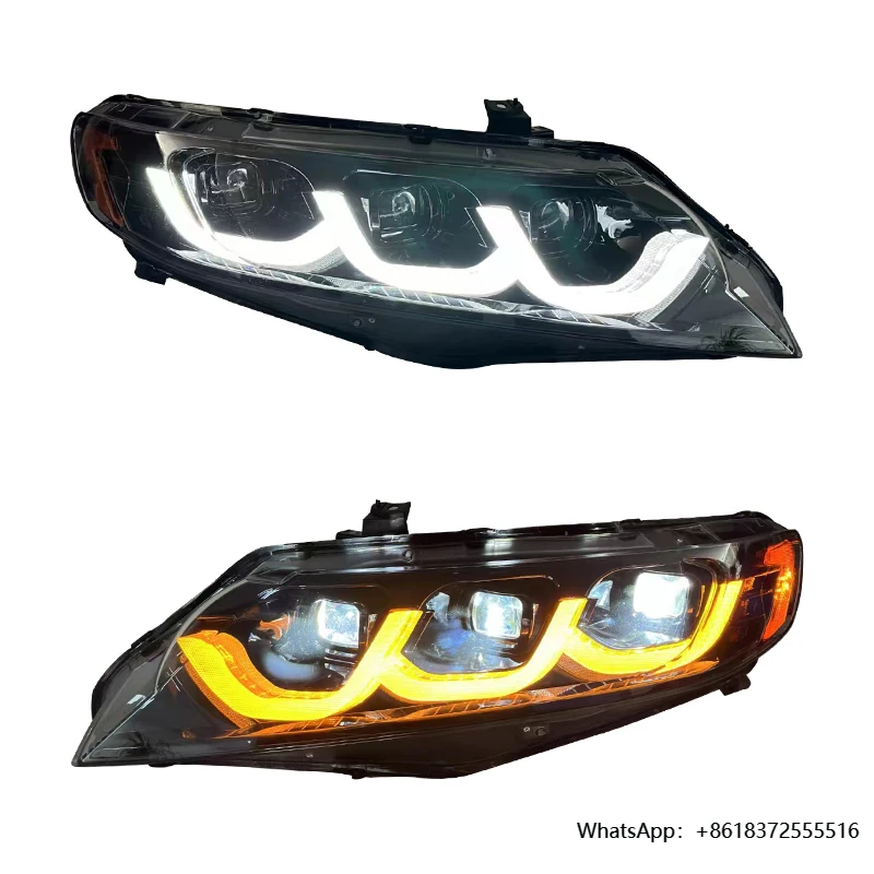 

daFor 8th Gen 2006-2011 Car Accessories LED Headlights Assembly Front Light Upgrade Head Lamp Plug and Play Head Lam