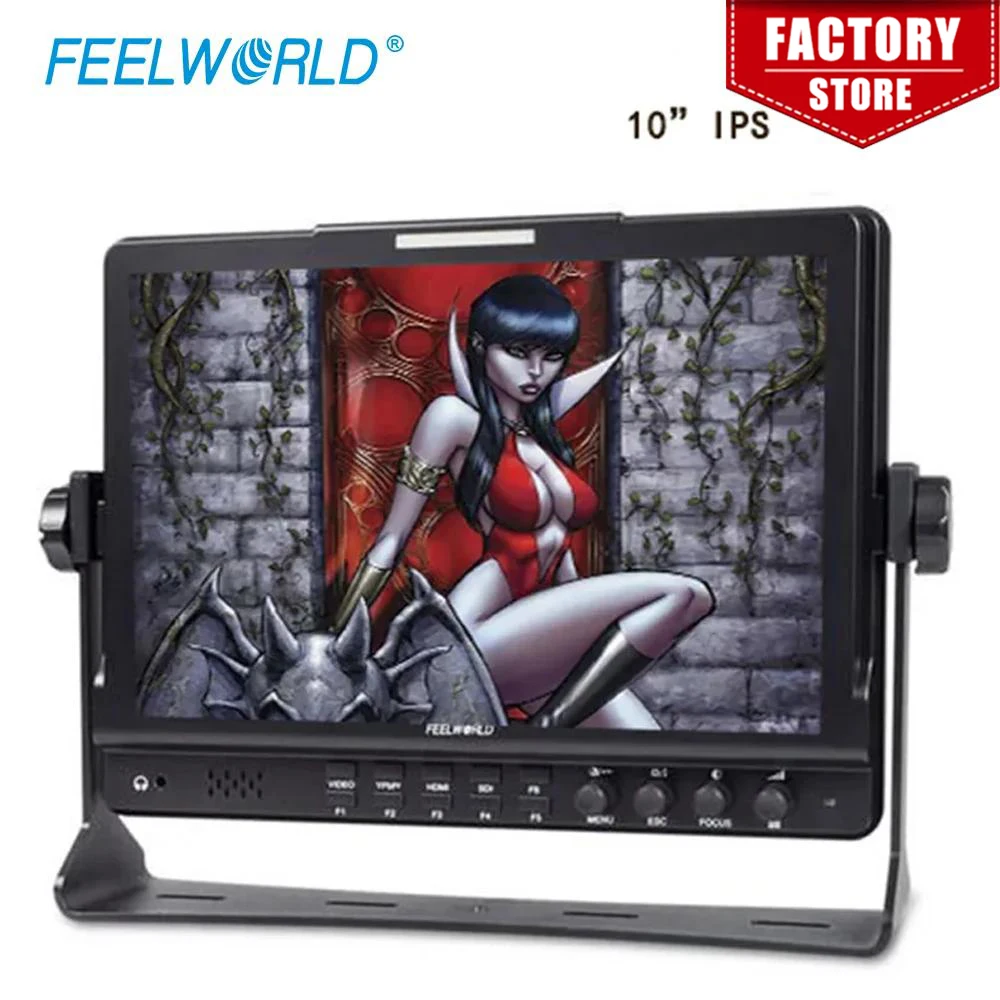 

Feelworld FW1018V1 10.1 inch Camera Field Monitor 4K Full HD 1920x1200 IPS Display HDMI YPbPr Video Audio Input for DSLR Cameras