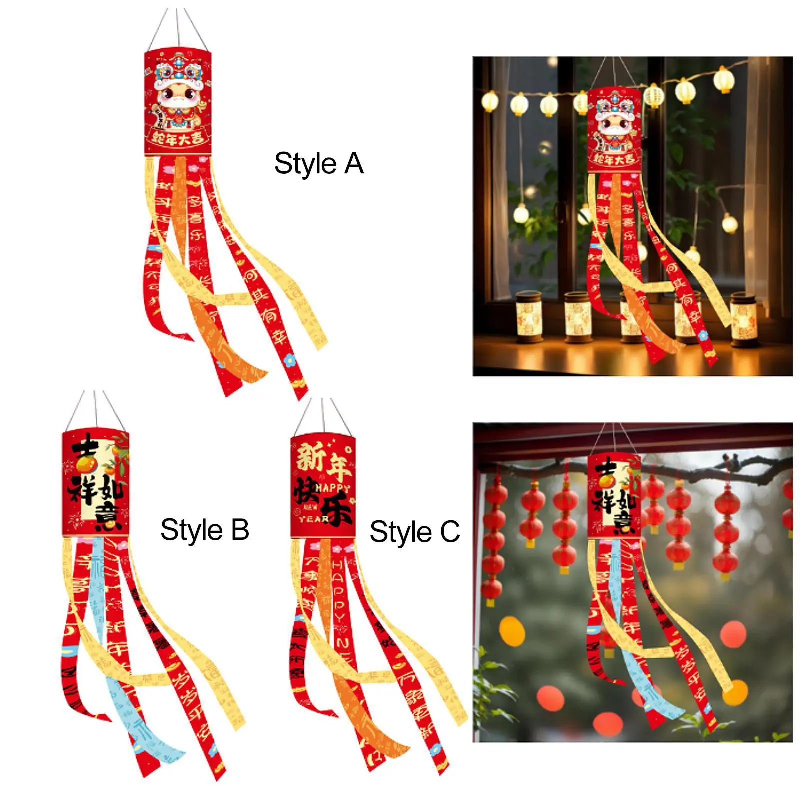 

2025 Chinese New Year Hanging Decoration Banner Traditional Good Prosperity Luck Accessory Multifunctional Festive Decoration