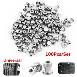 100Pcs Aluminum Tire Studs Screw-In Wheel Tire Snow Spikes For Cycling Fat Bike Mount Tyre Snow Tire Studs