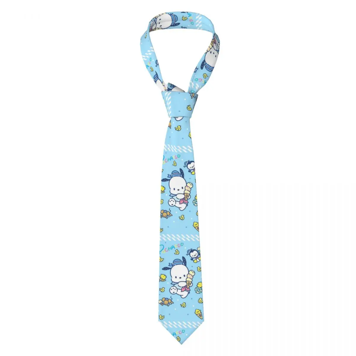 

Custom Pochacco Kawaii Cartoons Neck Ties Men Printed Necktie For Business Mens Silk Tie