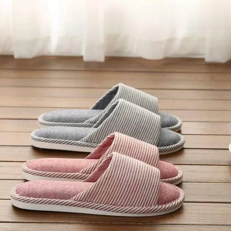 2026 Year Men Women Indoor Home Cotton Slippers Soft Bottom Anti-Slip Toe-Open Design Comfortable All-Season Slip-On Shoes