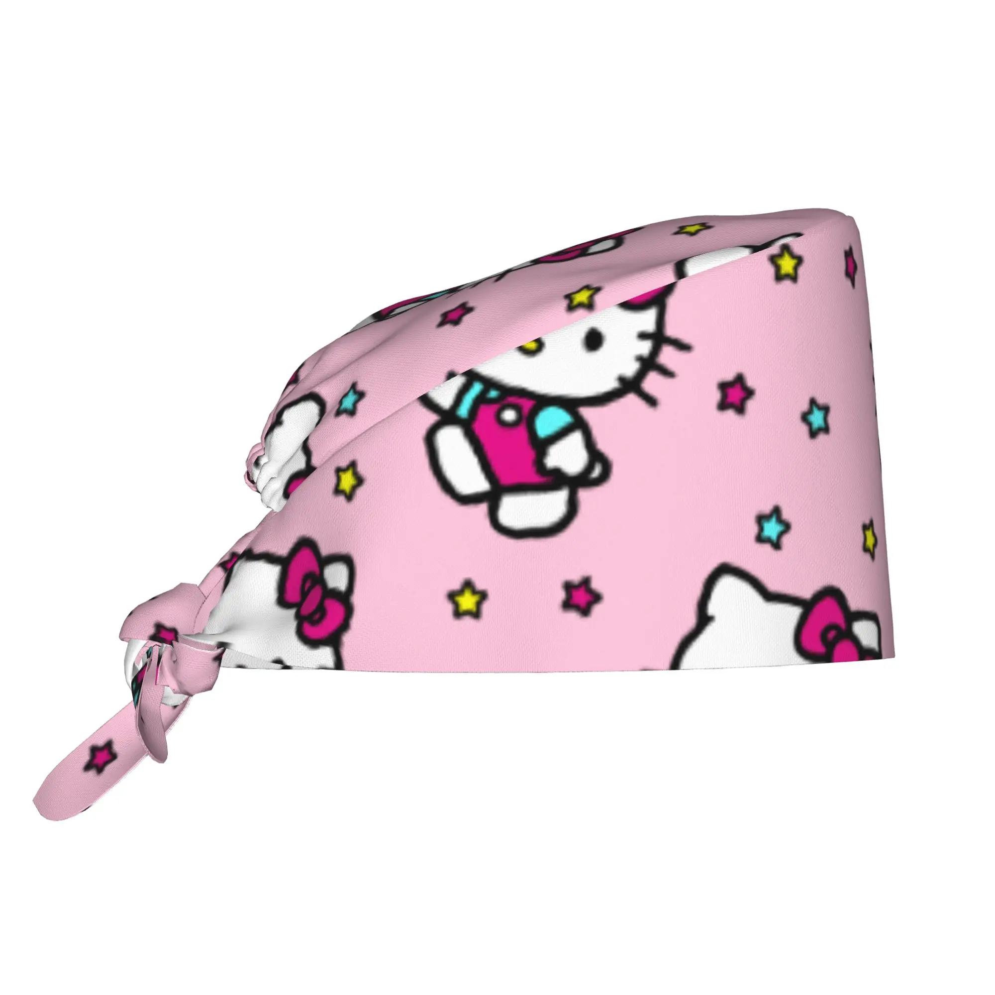 Custom Kitties Kitten Cleaning Working Cap Comfortable Men Women Cute Cat Scrub Cap Surgicals Hat Nurse Scrubs Hat Nurse