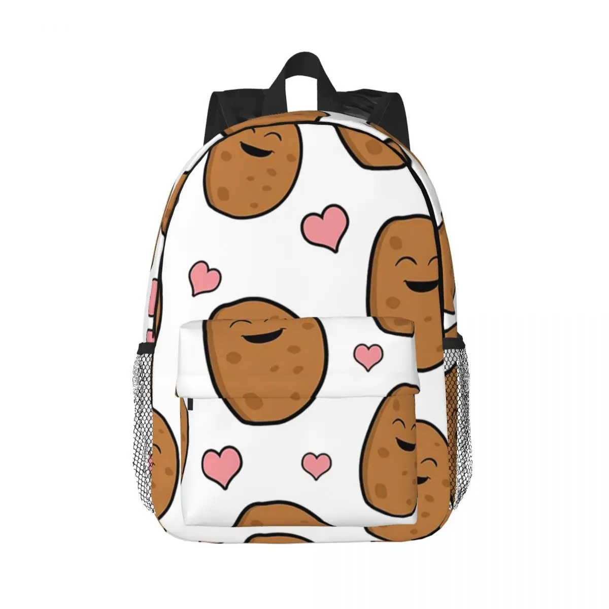 Potatoes And Hearts Backpacks Teenager Bookbag Fashion Children School Bags Laptop Rucksack Shoulder Bag Large Capacity