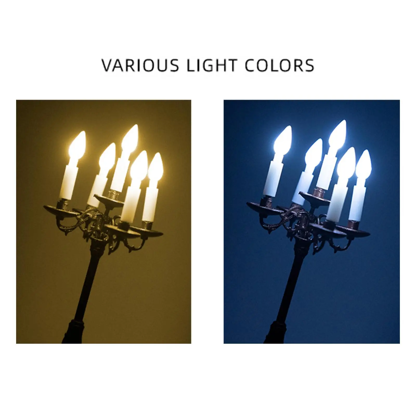 

1 87 Scale Mini Lamp Candlesticks ABS Alloy Candle Holder Model Furniture Decoration for Kids DIY Gift