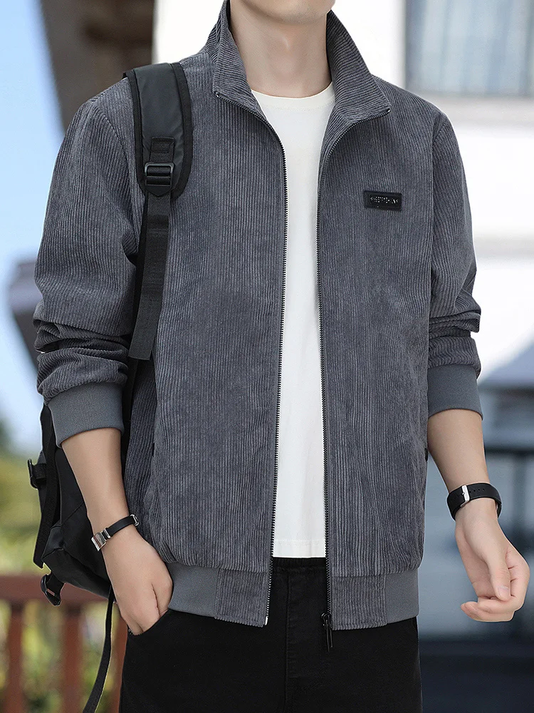 

Men's Casual Sle Corduroy Jaet Spring Autumn Lightweight Loose Fit Long Sve Casual Clothes Summer Thin New Sle