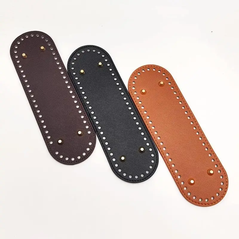 Oval Bottom PU Leather Bag Base for Hand Knitting Crochet Craft Sturdy Durable Base for DIY Handmade Purse
