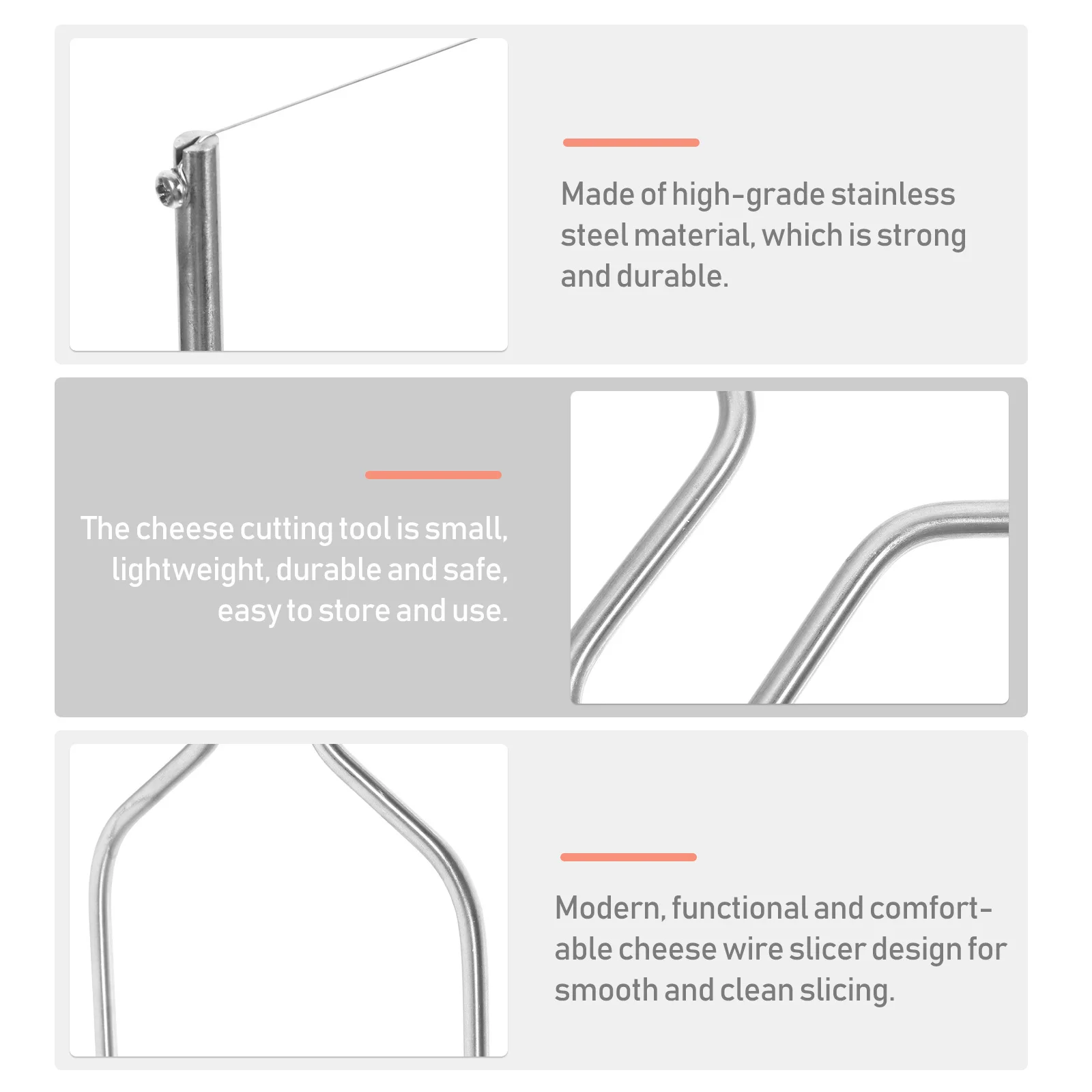 

Stainless Cheese Slicer Fast Cutting Tool Wires-Easy Butter Cutter Kitchen Utensil Gifts for Family Friends Cake Puff Pastry