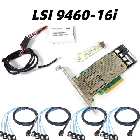 LSI 9460-16i 4GB RAID Controller 12Gbps SATA SAS Tri-Mode NVME PCIe Card