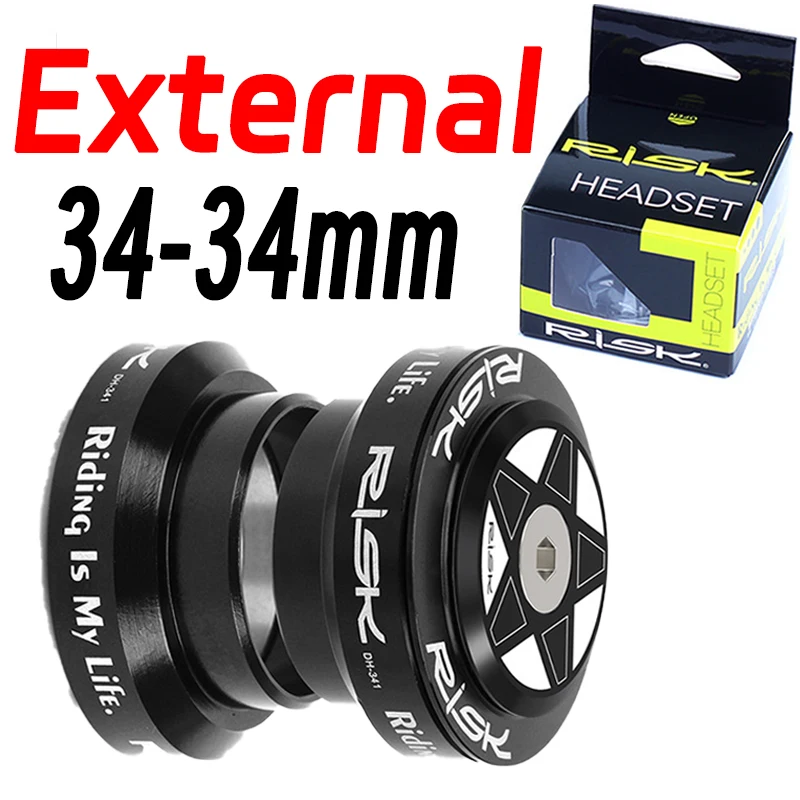 

34mm External Bicycle Headset Mountain Road Bike Front Fork Headset For 28.6mm Integrated 1 1/8 Straight Forks