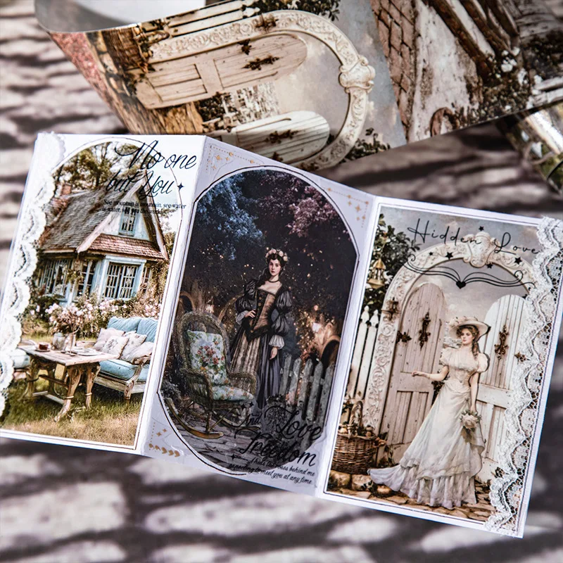 1 Roll/2 Roll Countryside Afternoon Series 6 Designs Vintage Decoration Materials DIY Scrapbook Base Washi Landscape Tape