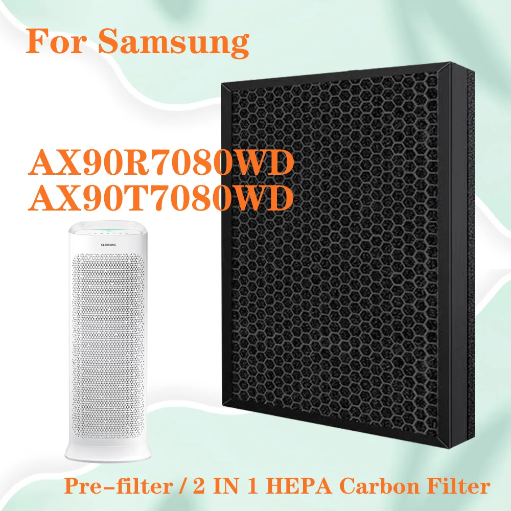 

For Samsung AX90R7080WD AX90T7080WD CFX-C100 / GB Air Purifier Replacement HEPA Filter and Activated Carbon Filter