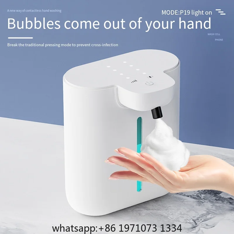 Double Head Touchless Automatic Soap Dispenser USB Rechargeable Wall Mounted Electric Hand Soap Dispenser for Kitchen Bathroom