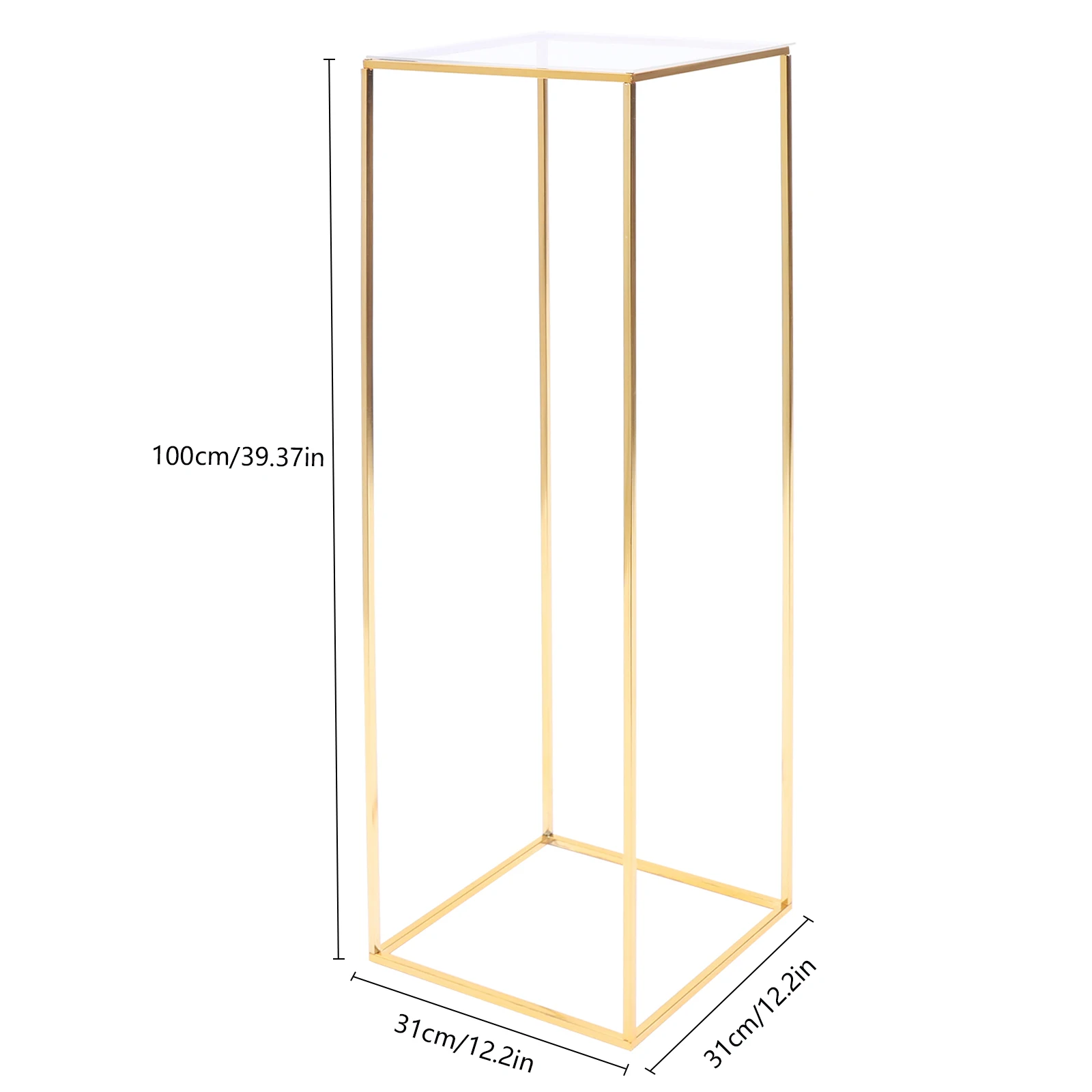 Metal Flower Stand for Wedding, Floor Vase Column, Event Reception, Tables Decoration, 100cm