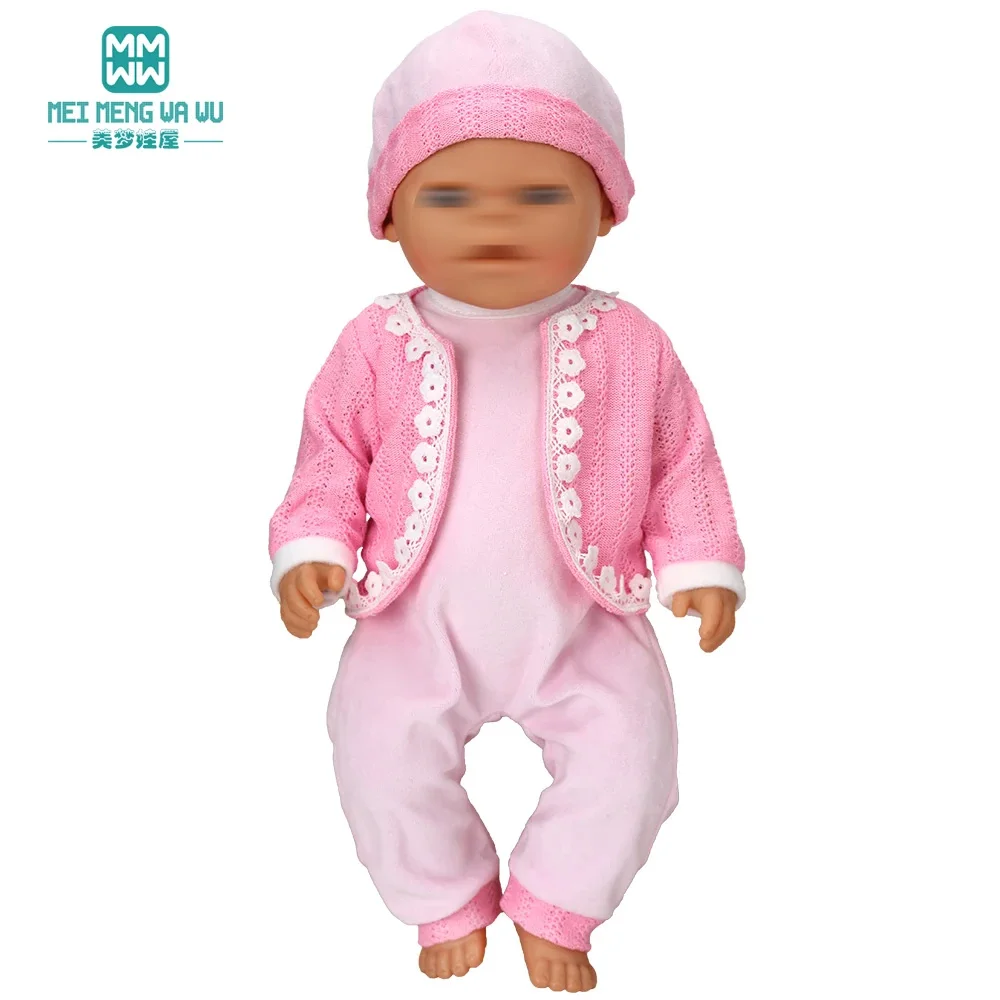 2021 NEW 17 inch 43cm Toys born new baby Doll clothes Fashion one-piece suits, dresses shoes