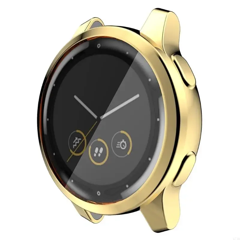 for Vivoactive 4S 40mm Watch Protective for Case, Full Cover Bumper Frame Protector Shatter-Resistant