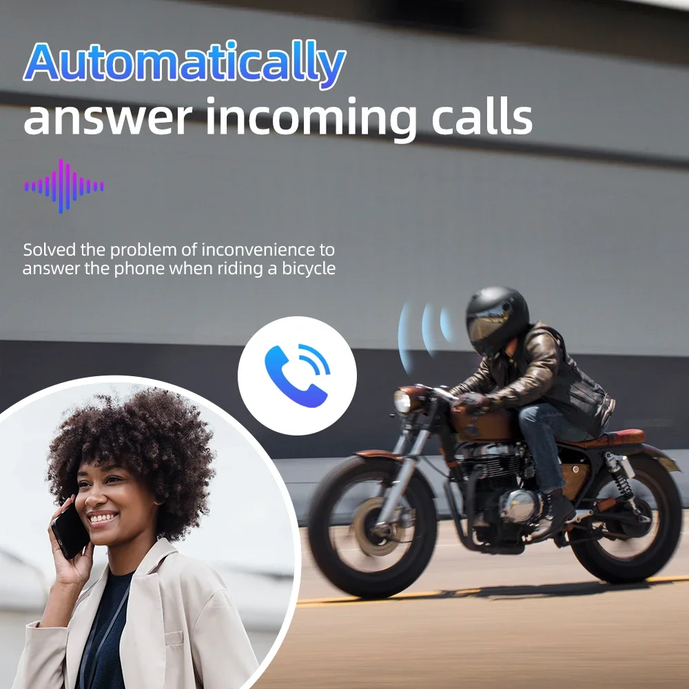 Motorcycle Helmet Bluetooth Headset Waterproof Moto Headphone Wireless Stereo Headset Handsfree Call Kit with 250mHA