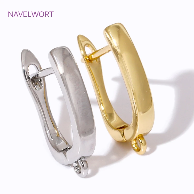 High Quality Ear wire 18K Gold Plated Brass Earring Hook Clasp,For Earring Making Findings,Accessories For Earrings