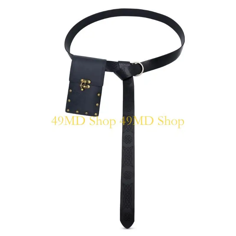49MD Vintage Waistband for Parties, Festivals Industrial Age Embossed Costume Medieval Vintage Belt Stage Performances
