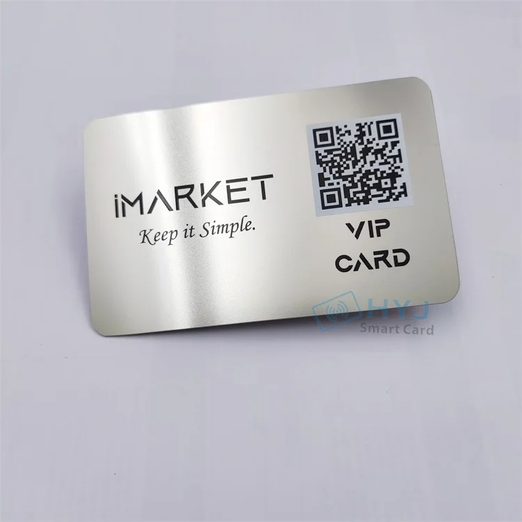 

Top Quality Cheap Colorful Custom Laser Cut Engraved Stainless Steel Metal Card