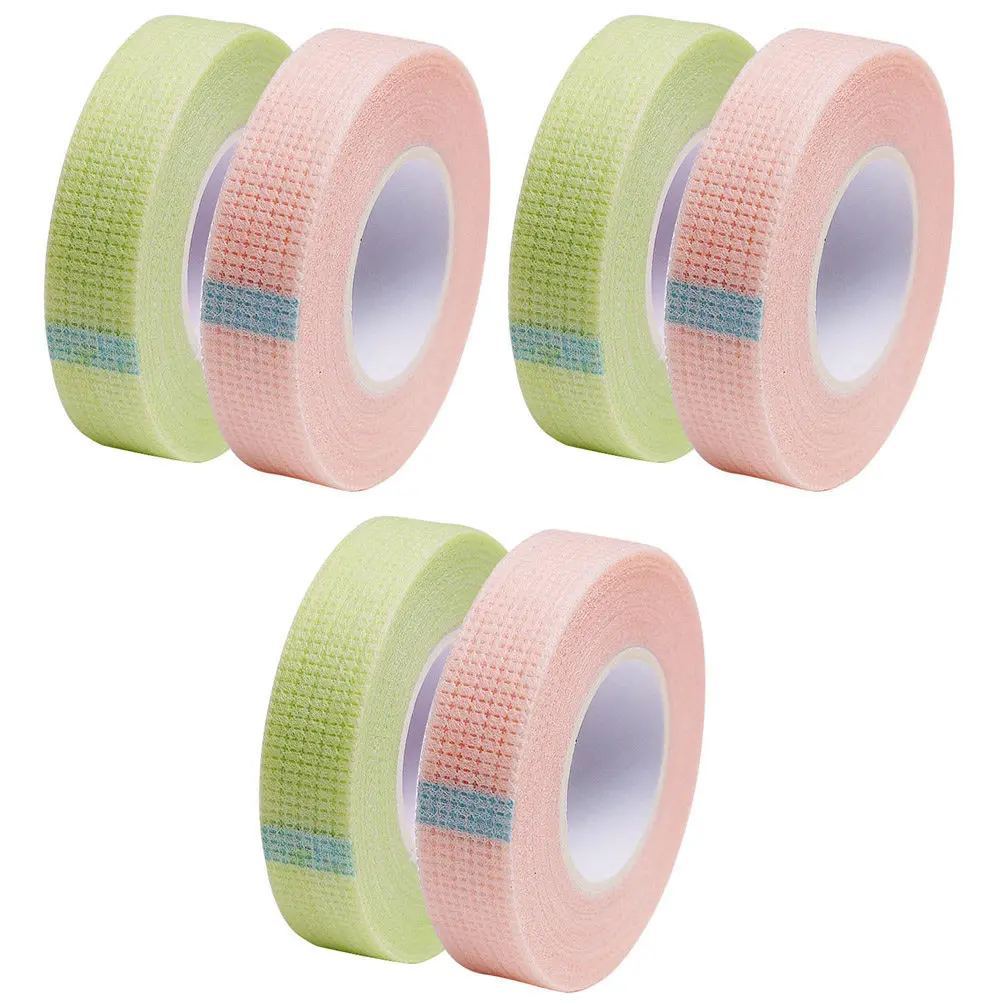 6 Rolls Premium Breathable Eyelash Isolation Patches Lash Extension Tape Gentle on Sensitive -to-Size for Professional