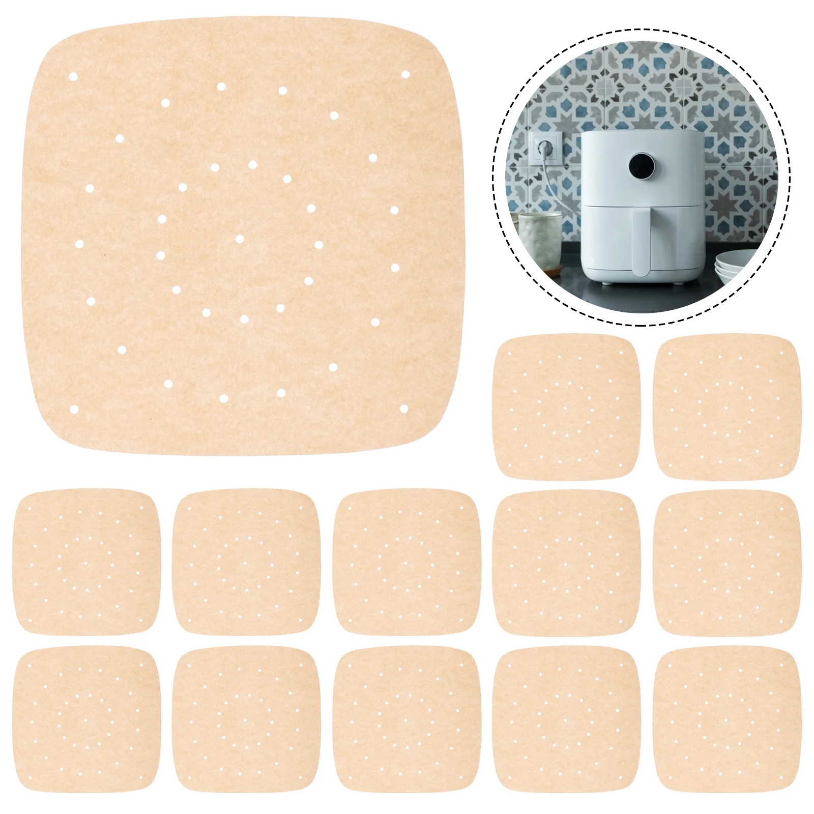 100 Sheets Baking Paper Parchment Paper for Grill Pan Non-Stick Heat Resistant Waterproof Disposable Liner for Oven Microwave