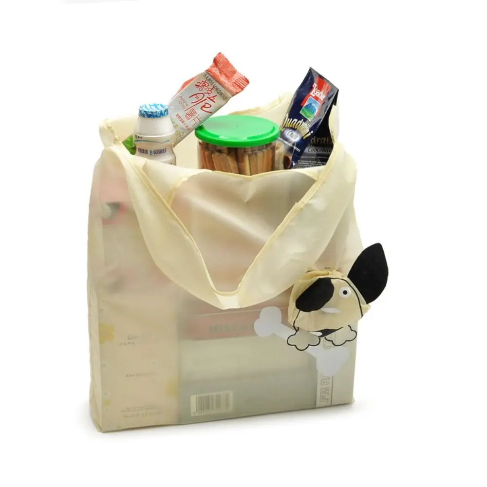 Portable Foldable Dog Tote Bag Eco Bag Nylon Travel Shoulder Bag Cartoon Shopping Bags Storage Bags Foldable Shopping Bag