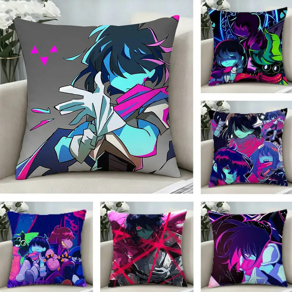 K-Kris Deltarune Game Pillow Case Pattern Printed Pillowcase For Living Room Sofa Cushion Cover