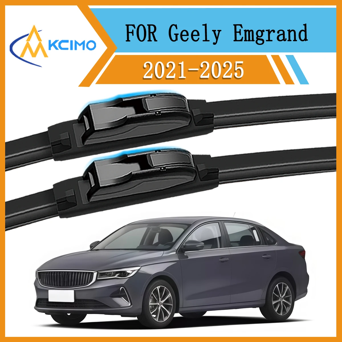 

Beam Style Front Windshield Wipers Silent Operation For Geely Emgrand 2021-2025 Streak-Free Wiper Blades Set Quiet