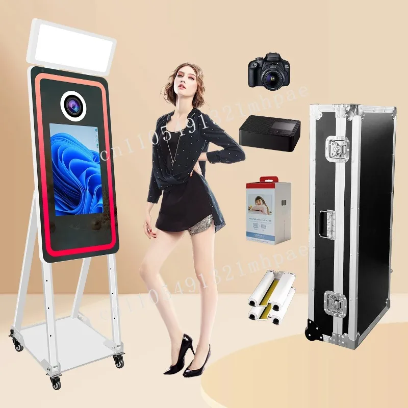 

Newest 40 Inch Magic Mirror Photo Booth Portable 21.5 Inch Touch Screen Mirror Photo Booth Machine For Wedding Event
