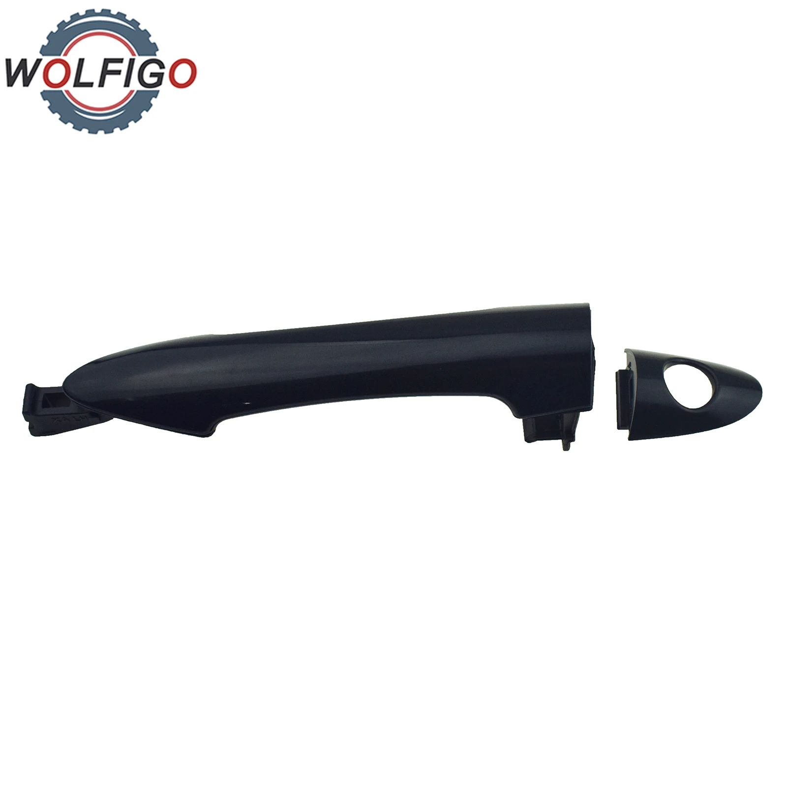 WOLFIGO Black Exterior Door Handle with Cap for Kia Picanto 2011-2016 82651-1Y000 82661-1Y000 83651-1Y000 83661-1Y000