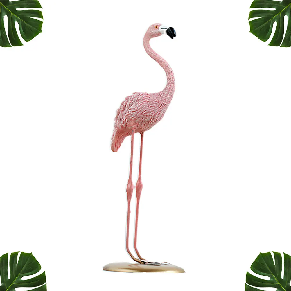 

Flamingo Desktop Ornament Resin Iron Material Decorative Home Ornament for Bedroom Living Room Flamingo Decoration