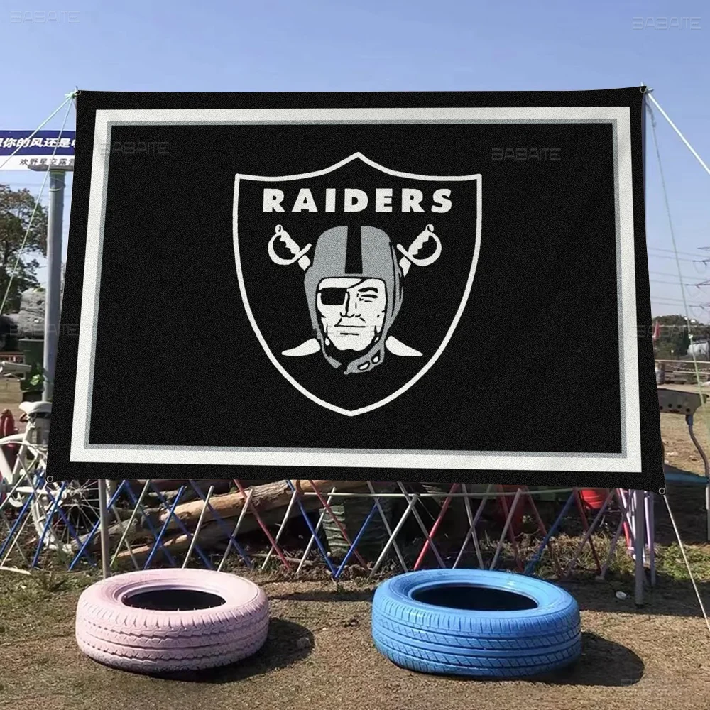 R-Raiders Cartoon Flag Art Science Fiction Room Home Decor Wall Hanging Home Decor Banner